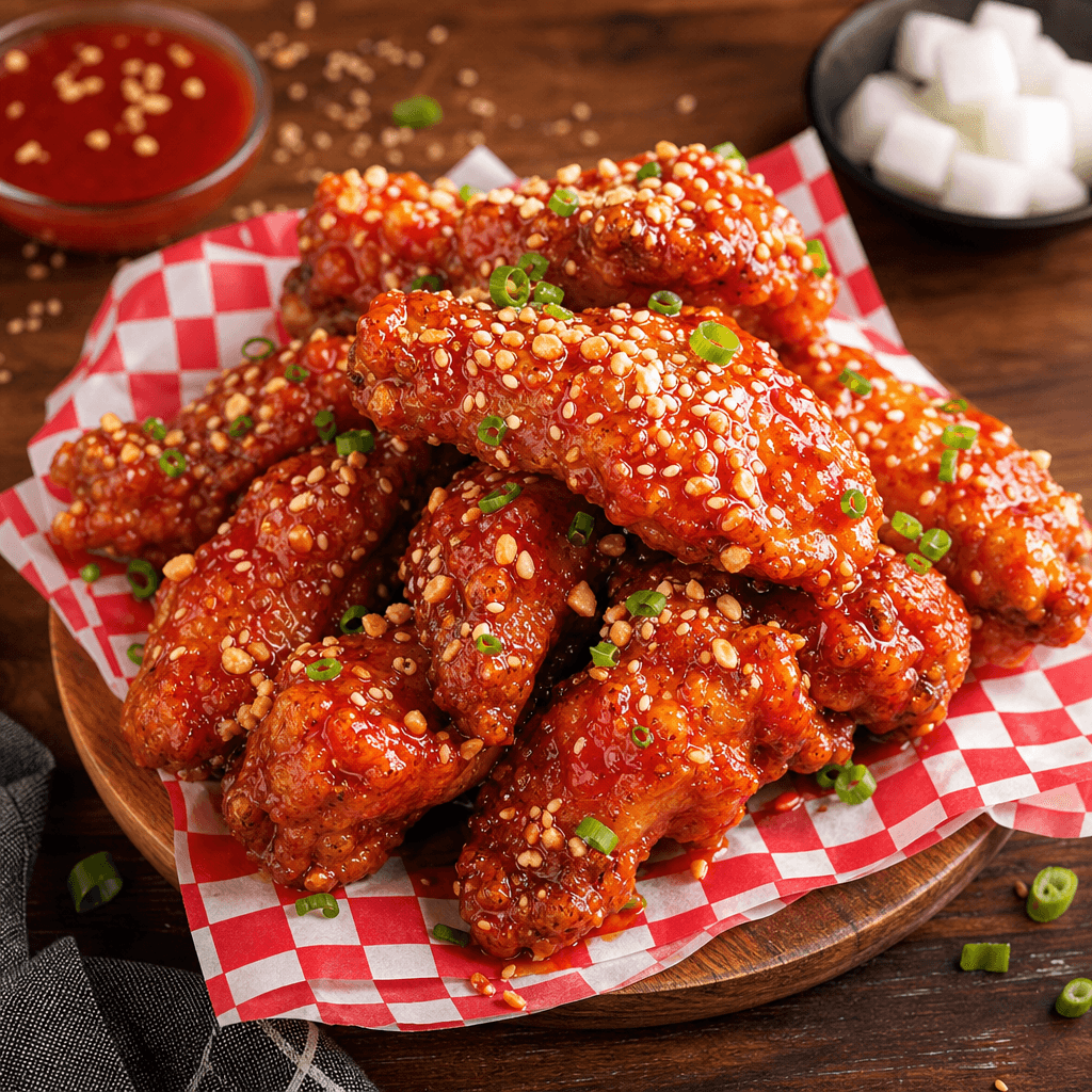 Sweet and spicy yangnyeom wings